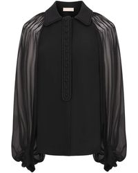 Elie Saab - Cord Embellished Silk Shirt - Lyst