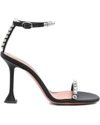 AMINA MUADDI - Sandalias Gigi con apliques de cristal y tacón de 95 mm - Lyst