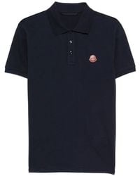 Moncler - Poloshirt Mit Logo-Patch - Lyst