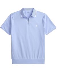 Polo Ralph Lauren - Zip-Neck Logo-Embroidered Polo Shirt - Lyst