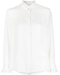 Claudie Pierlot - Ruffled-collar Long-sleeved Shirt - Lyst