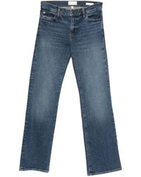 FRAME - Button-Fly Stretch-Cotton Jeans - Lyst