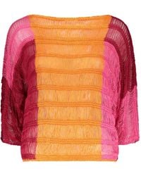 Alberta Ferretti - Intrecciato Gestricktes Top Für Frauen - Lyst