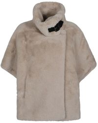 Pinko - Faux-Fur Buckle-Detail Jacket - Lyst