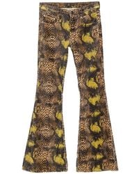 R13 - Pantalon Évasé Overflow Boy À Imprimé Peau De Serpent - Lyst