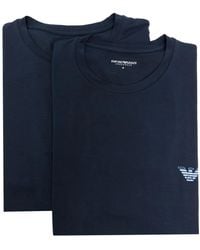 Emporio Armani - Logo-Print T-Shirt (Pack Of Two) - Lyst