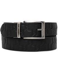 Karl Lagerfeld - K/Monogram Textured Logo Belt - Lyst
