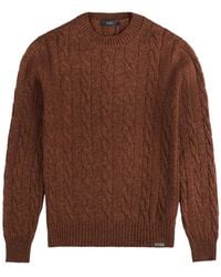 Fay - Cable-Knit Crew-Neck Sweater - Lyst