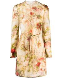 Zimmermann - Luminosity Floral-Print Silk Minidress - Lyst