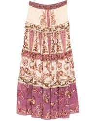 FARM Rio - Paisley Print Tiered Skirt - Lyst
