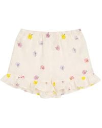 Sleeper - Floral-Print Ruffled Shorts - Lyst