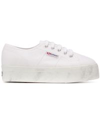 superga leather flatform