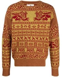 Vivienne Westwood - Intarsia-Knit Crew-Neck Jumper - Lyst