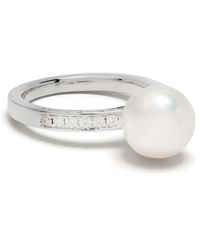 Tasaki - 18Kt Witgouden Akoya Ring - Lyst