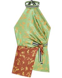 Dries Van Noten - Jacquard Wrap Top - Lyst