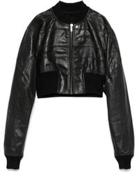 Rick Owens - Leather Bomber Jacket - Lyst
