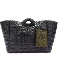 Ganni - Xxl Logo-Quilted Tote Bag - Lyst