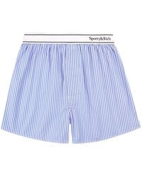 Sporty & Rich - Serif Logo Striped Boxer Shorts - Lyst