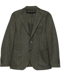 Luigi Bianchi - Herringbone-Weave Notched-Lapel Blazer - Lyst