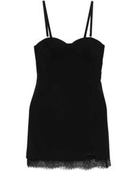 Patrizia Pepe - Lace-Trim Sheath Mini Dress - Lyst