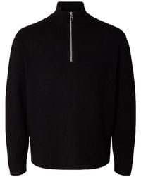 SELECTED - Teller Half-Zip Sweater - Lyst
