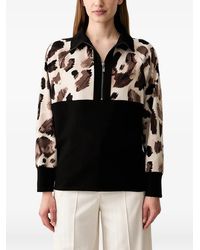 Joseph Ribkoff - Leopard-Print Colour-Block Top - Lyst