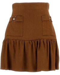 Elisabetta Franchi - Front-Pockets Mini Skirt - Lyst