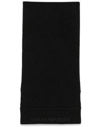Emporio Armani - Sciarpa Con Logo Goffrato - Lyst