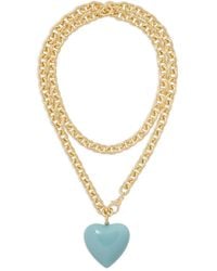 Roxanne Assoulin - Big Puffy Heart Charm Necklace - Lyst