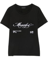 Moncler - Intricately Embroidered Cotton Jersey T-Shirt - Lyst