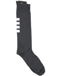 Thom Browne - Cotton 4-Bar Over The Calf Socks - Lyst