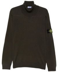 Stone Island - Logo-Patch Roll-Neck Sweater - Lyst