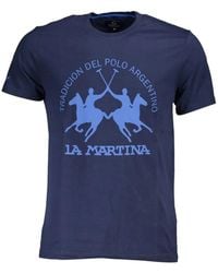 La Martina - Logo-Print T-Shirt - Lyst