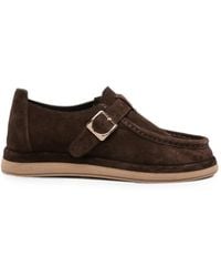 SERGIO MORETTI FIRENZE - Buckle-Fastening Suede Loafers - Lyst