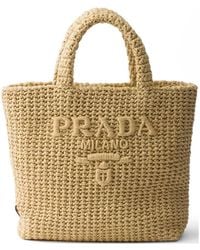 Prada - Borsa Tote Piccola All'Uncinetto - Lyst
