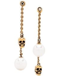 Alexander McQueen - Pearly Skull Earring - Lyst