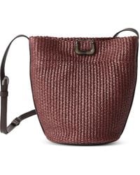 Brunello Cucinelli - Techno-Raffia Shoulder Bag - Lyst