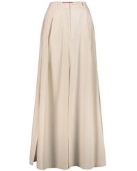 Thelatest - Katoenen Midi-Rok Met Split - Lyst