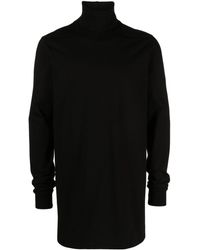 Rick Owens - High-neck Organic Cotton Sweatshirt - Lyst
