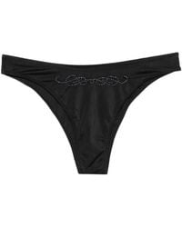 Frankie's Bikinis - X Jennie Dove Bas De Bikini À Logo En Perles - Lyst