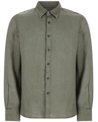 120% Lino - Button-Up Long-Sleeved Shirt - Lyst