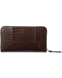 Jimmy Choo - Pippa Crocodile-Effect Zip-Around Wallet - Lyst