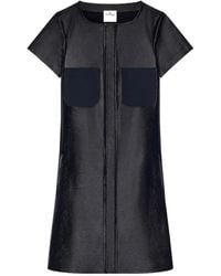 Courreges - Vinyl Patch-Pocket Mini Dress - Lyst