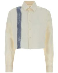 JW Anderson - Cropped Stripe-Detail Shirt - Lyst