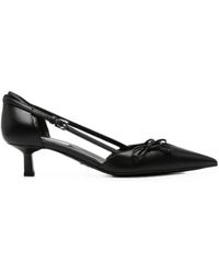 Prada - Bow-Detail Pointed Pumps - Lyst