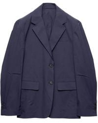Prada - Blazer aus Popeline - Lyst
