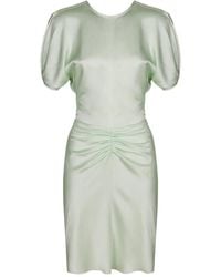 Victoria Beckham - Gedrapeerde Mini-Jurk Met Korte Mouwen - Lyst
