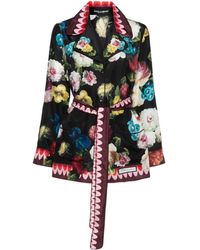 Dolce & Gabbana - Printed Silk Pajama Blouse Top - Lyst
