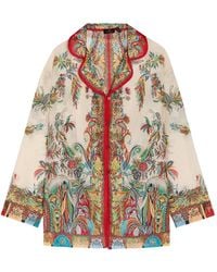 Etro - Paisley-Print Silk Cover-Up Shirt - Lyst