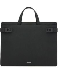 Ferragamo - Gancini-Buckle Leather Briefcase - Lyst